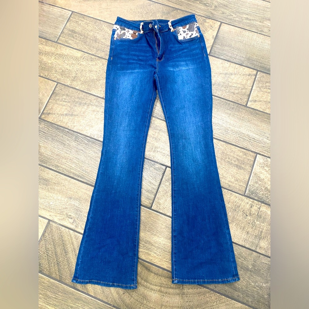 Cow print Western Jeans